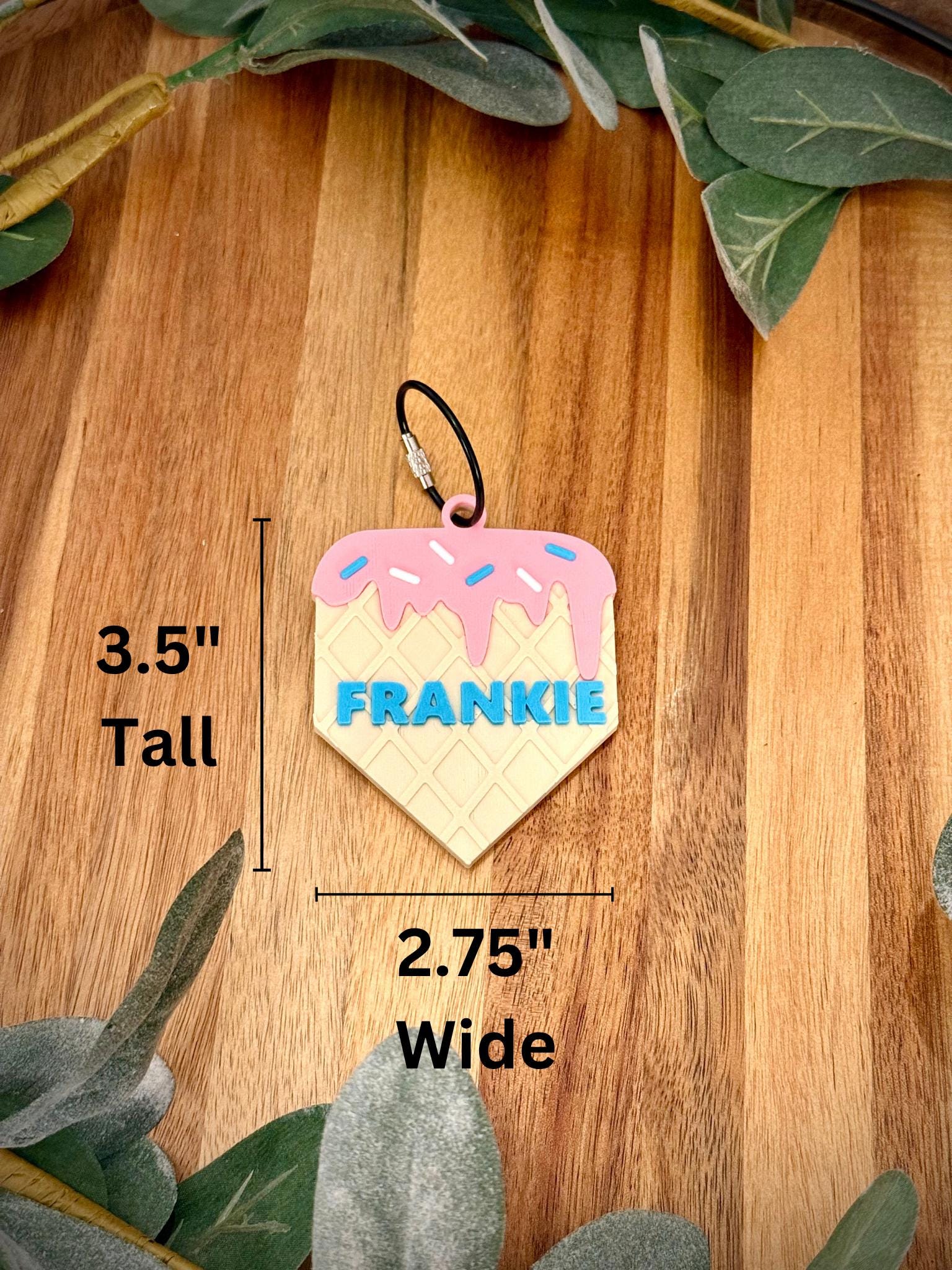 Baseball Bag Tag – Ice Cream Drip Home Plate – Softball - Personalized Backpack or Bat Bag Accessory - The Original Ice Cream Drip Bag Tag!