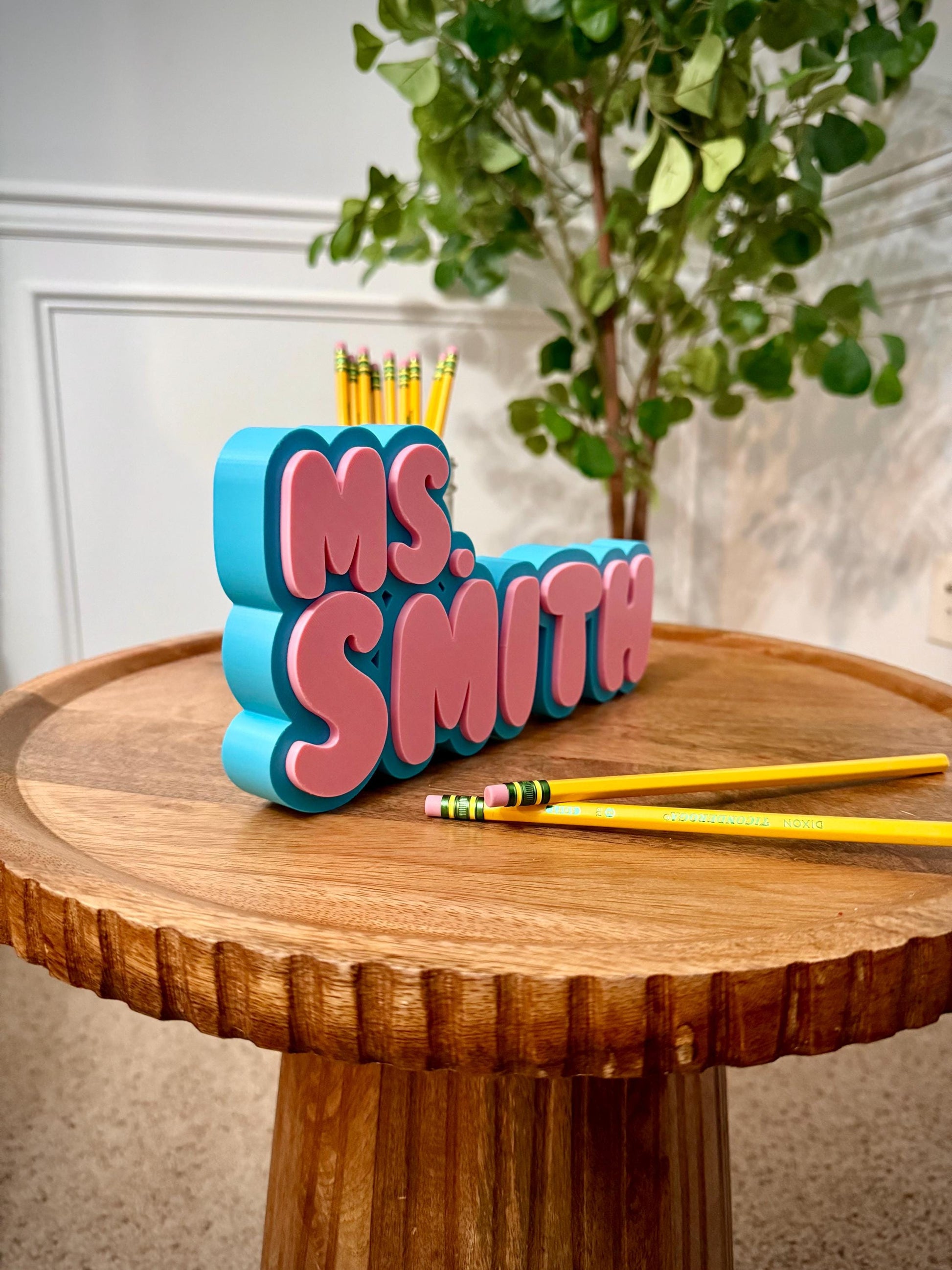 Teacher Desk Nameplate – Custom 3D Printed Name Sign – Personalized Classroom Decor – Back to School Teacher Gift – First Day of School
