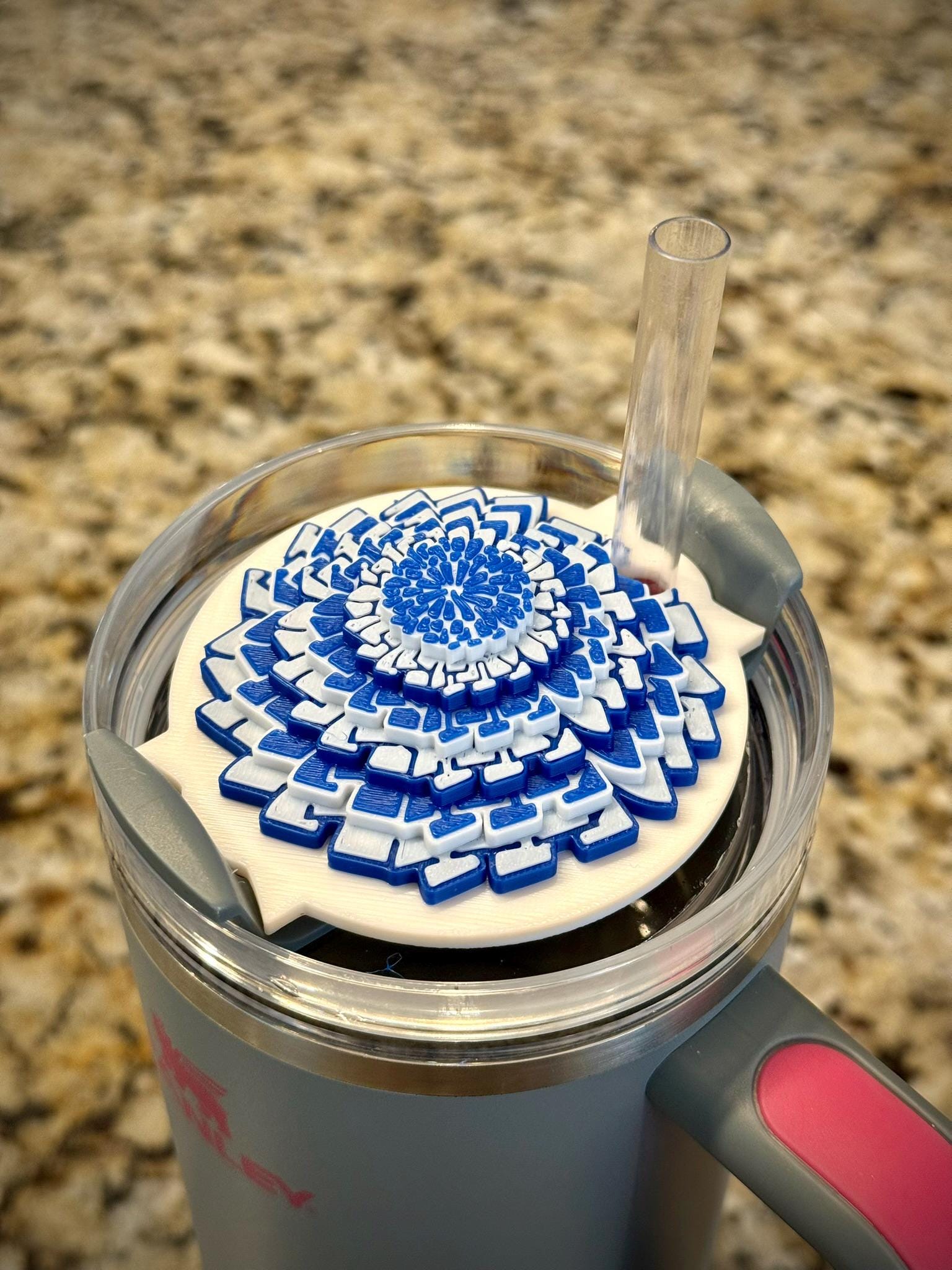 Cheer Pom Pom Stanley Topper – 3D Printed Lid Accessory for 30oz Tumblers – Fits Stanley Cup – Unique Cheer Gift – Custom Colors