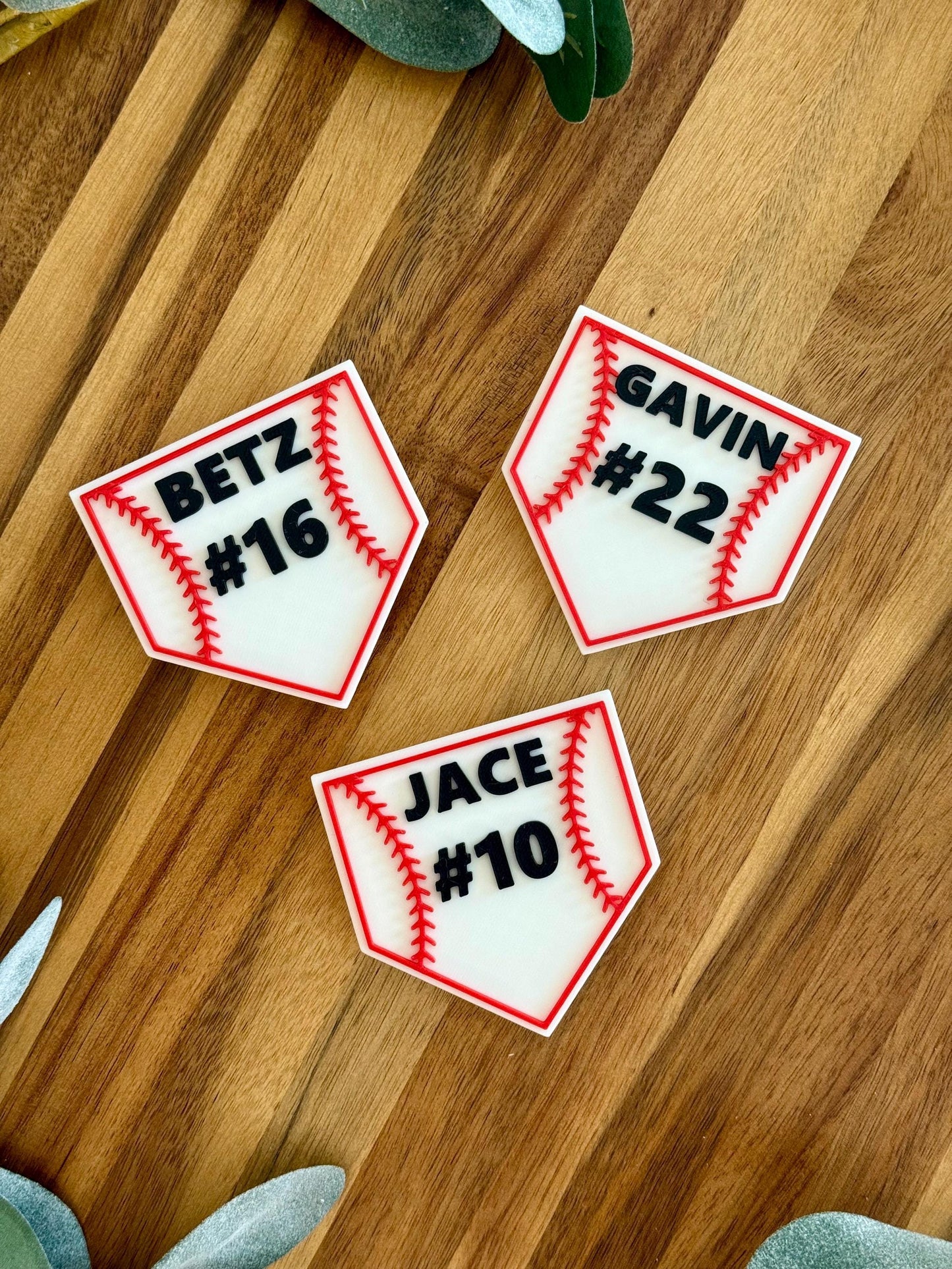 Personalized Baseball Bogg Bag Charm β Home Plate Bogg Bag Tag β Custom Name & Number β Team Gift β Baseball Accessories β Sports Bag Swag