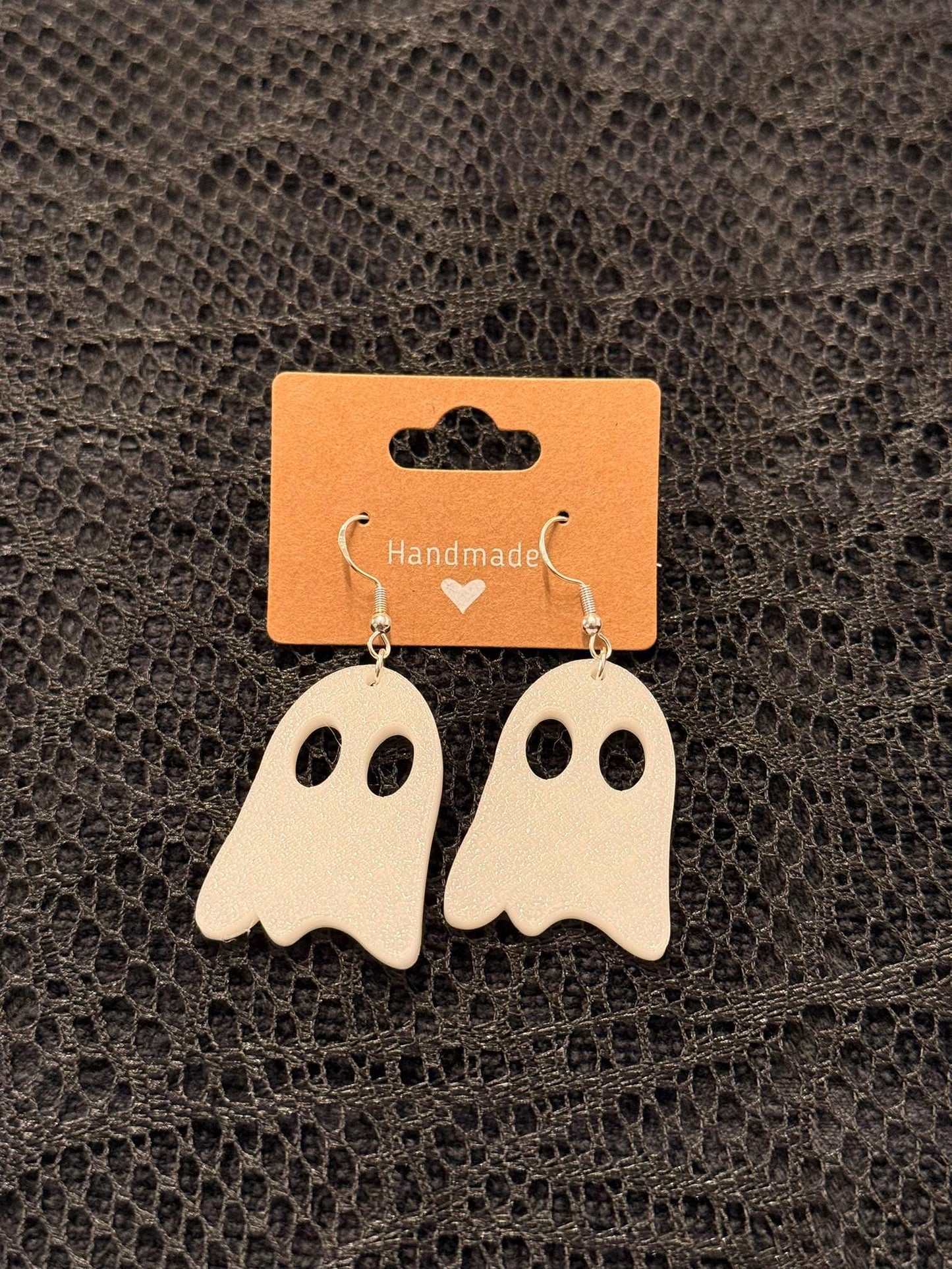 Glow-in-the-Dark Ghost Earrings • Lightweight Halloween Earrings • 3D Printed Spooky Jewelry • Ghost Dangle Earrings for Fall