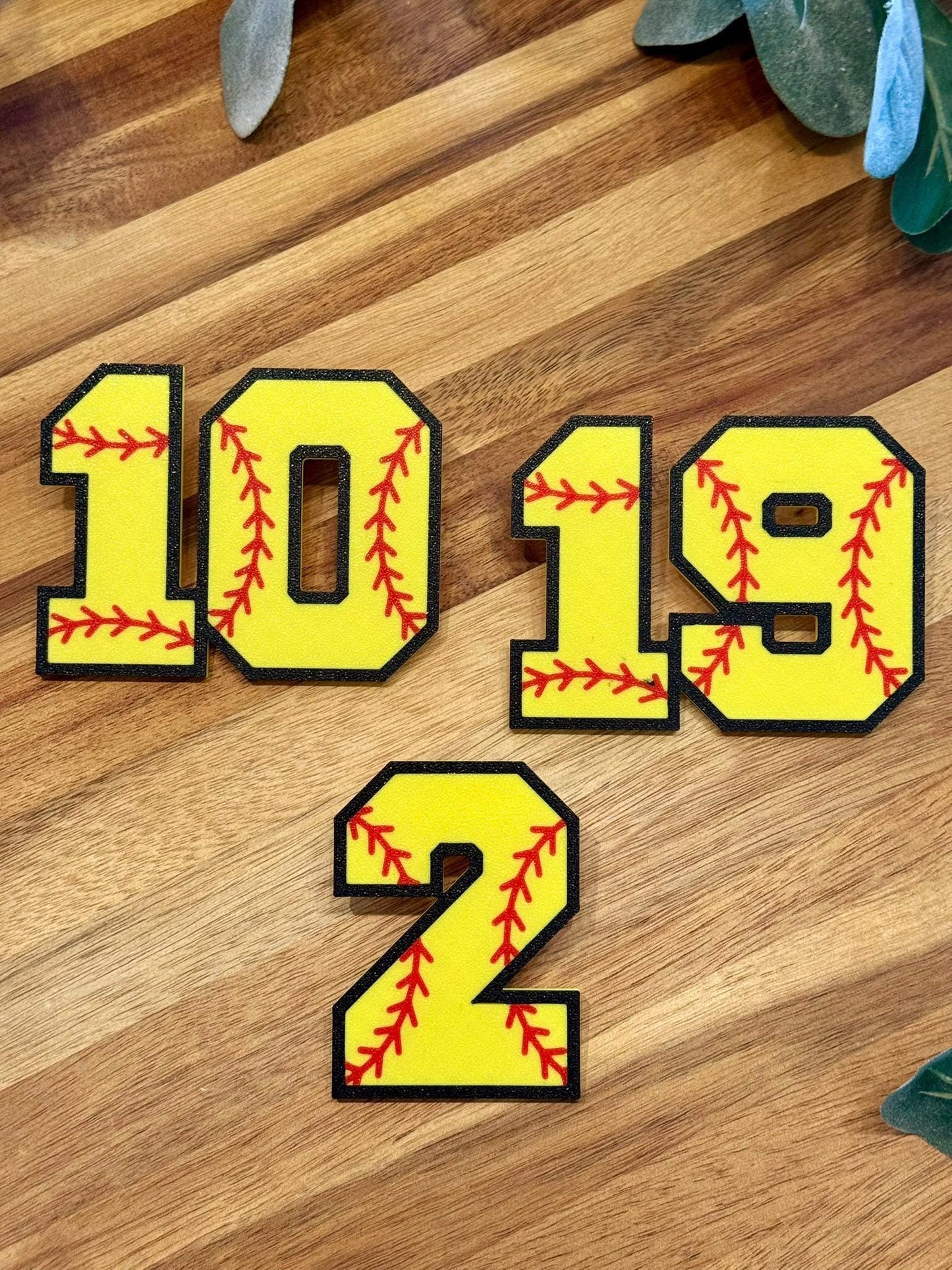 Softball Number Bogg Bag Charms ā Personalized 3D Printed Jersey Numbers ā Custom Softball Bag Tag ā Approx. 3"x3"