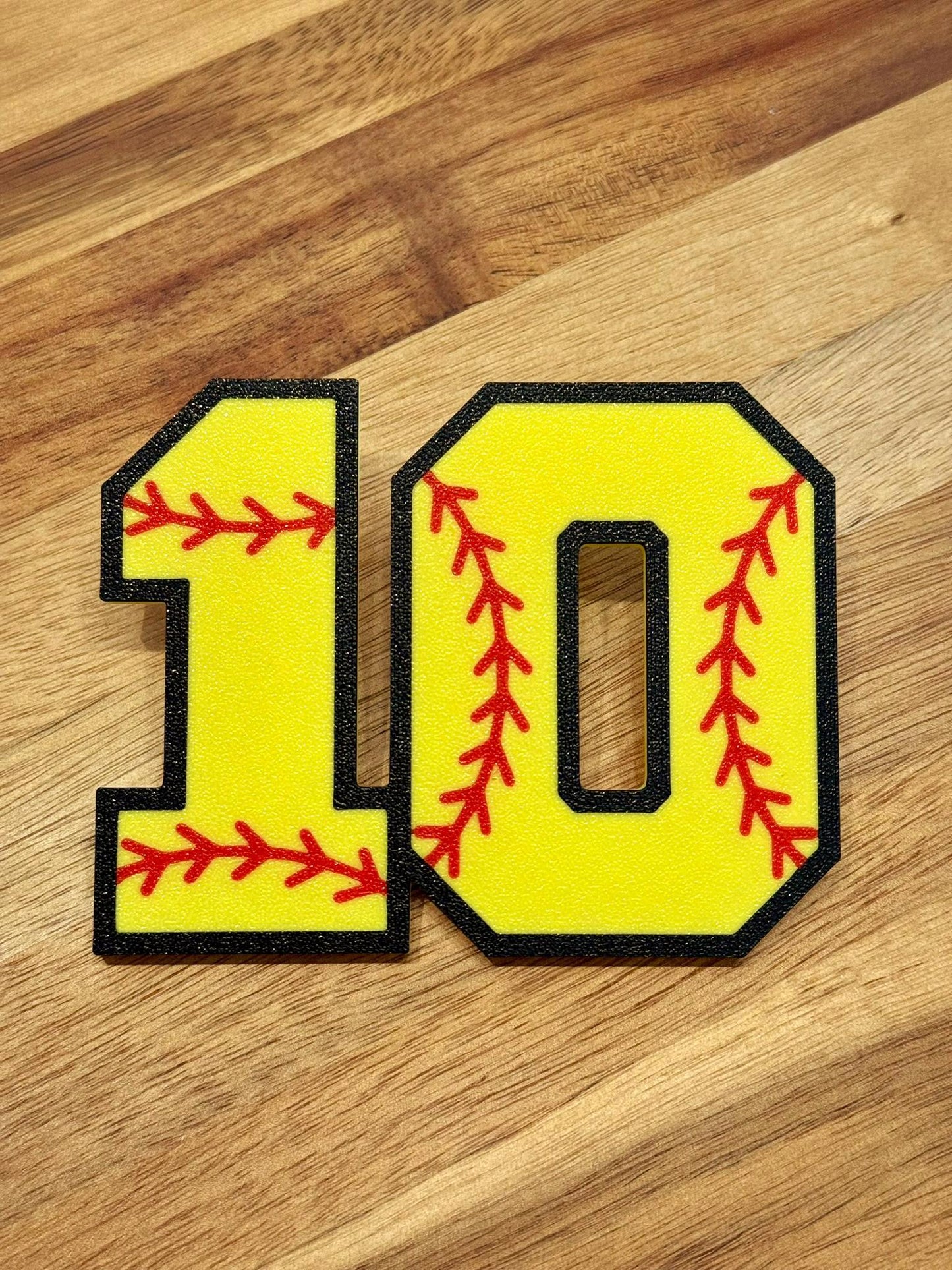 Softball Number Bogg Bag Charms ā Personalized 3D Printed Jersey Numbers ā Custom Softball Bag Tag ā Approx. 3"x3"