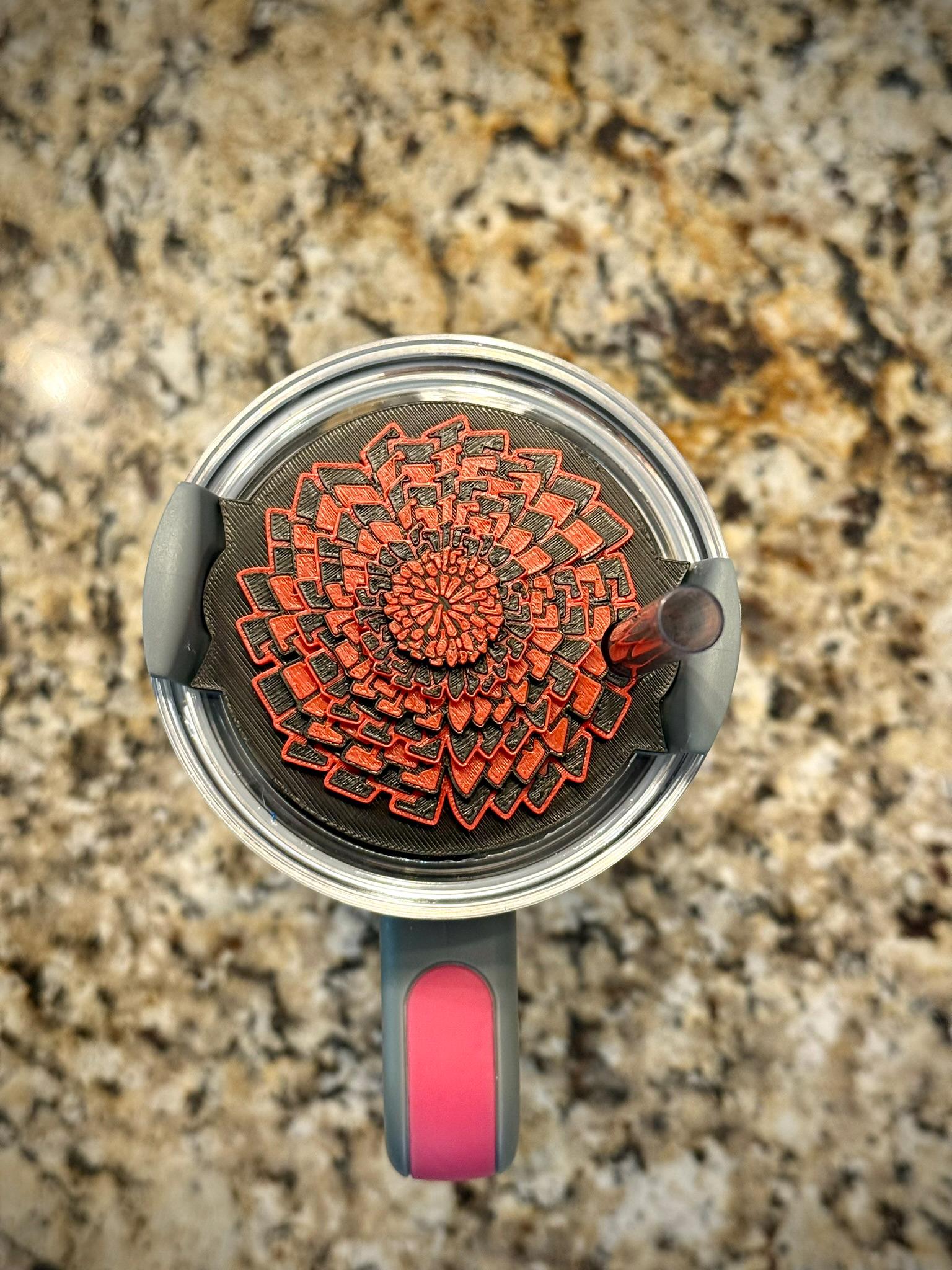 Cheer Pom Pom Stanley Topper – 3D Printed Lid Accessory for 30oz Tumblers – Fits Stanley Cup – Unique Cheer Gift – Custom Colors