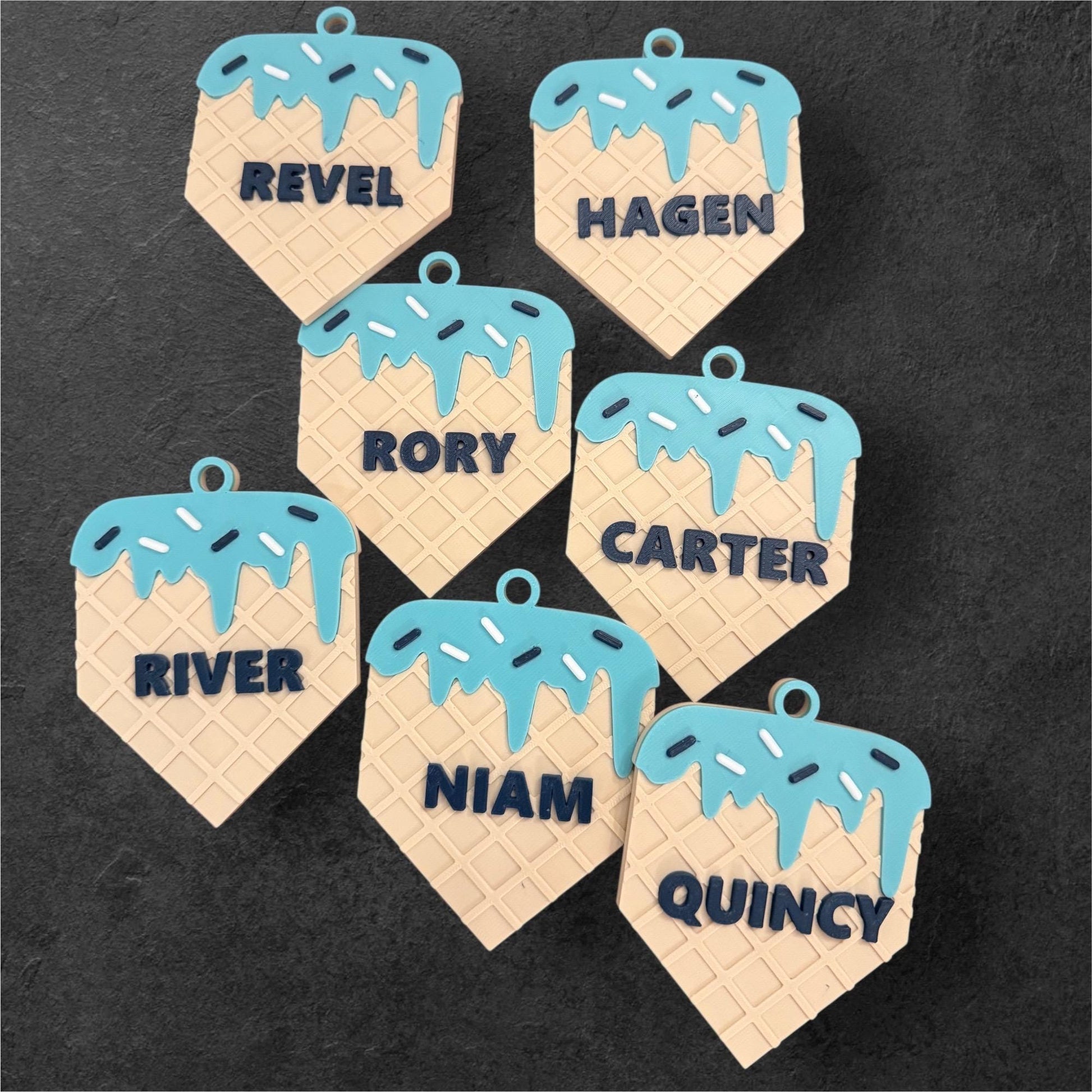 Baseball Bag Tag – Ice Cream Drip Home Plate – Softball – Personalized Bat or Backpack Tag – Custom Team Colors Available