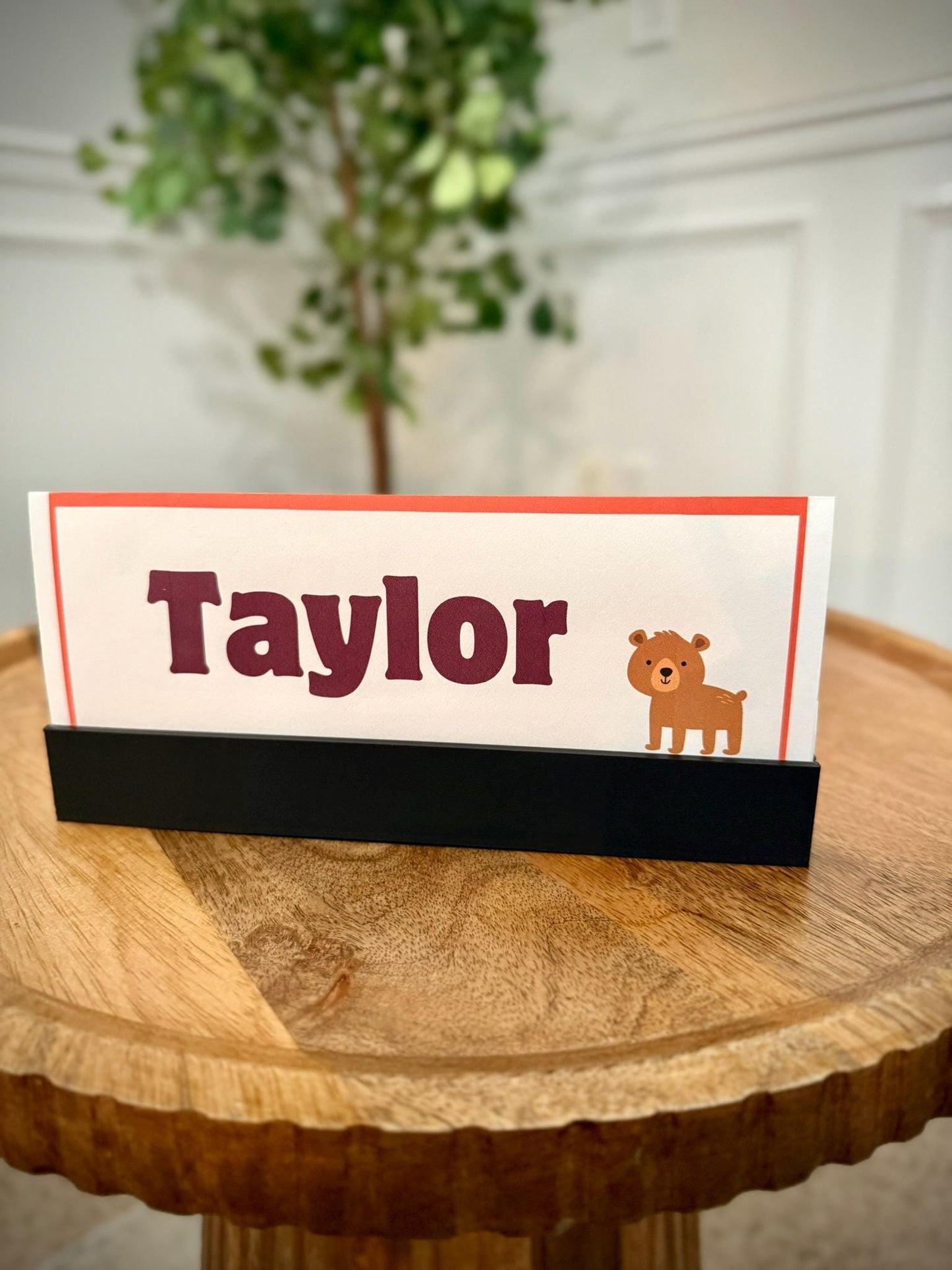 Classroom Desk Nameplate Holder with Pencil and Marker Slot – Durable 3D Printed Name Tag Base for Teachers & Students. 6 - PACK