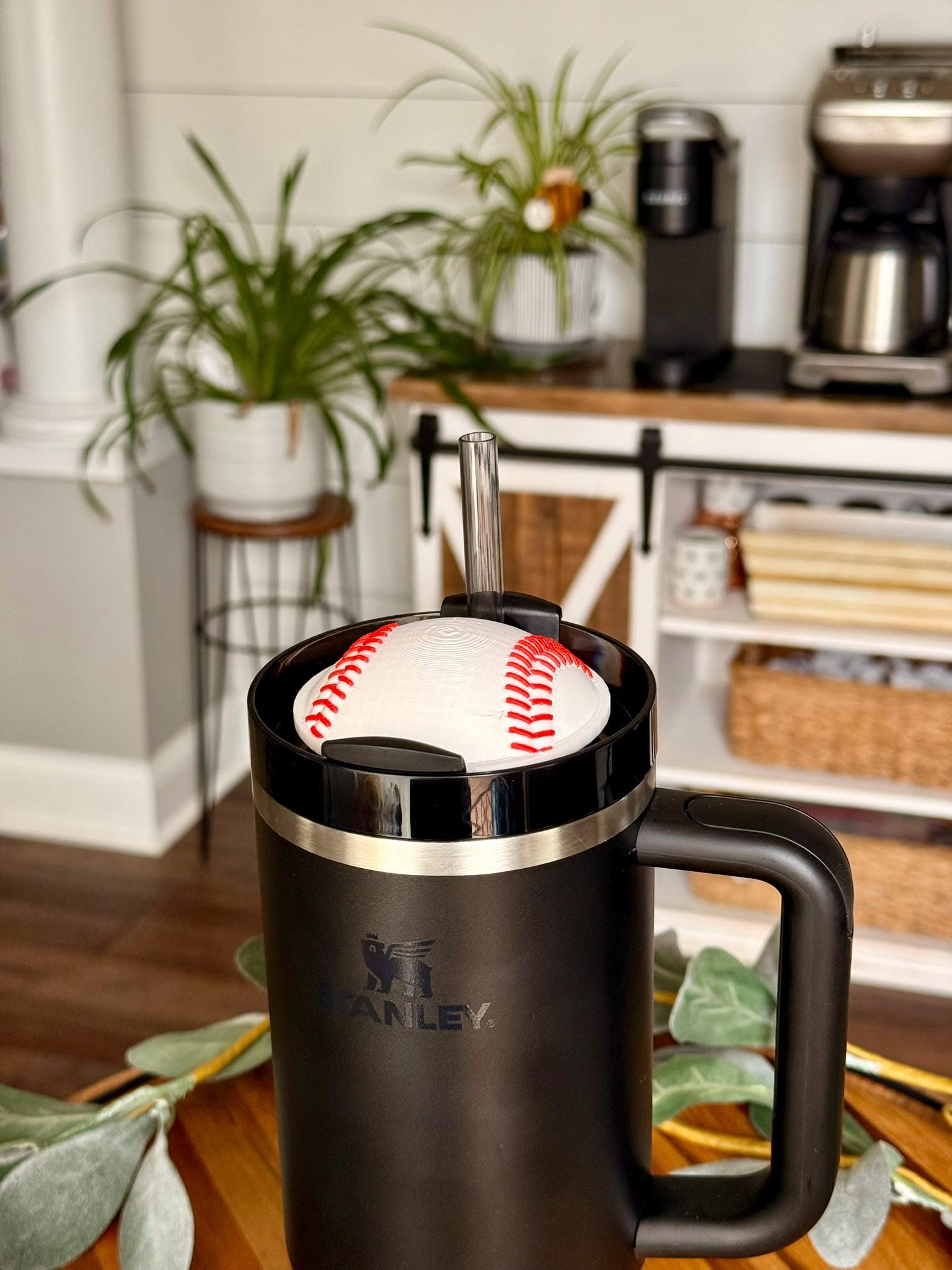 Baseball Stanley Topper for 30oz or 40oz Tumbler 3D Printed – Sports Cup Accessory, Custom Baseball Lid Decoration