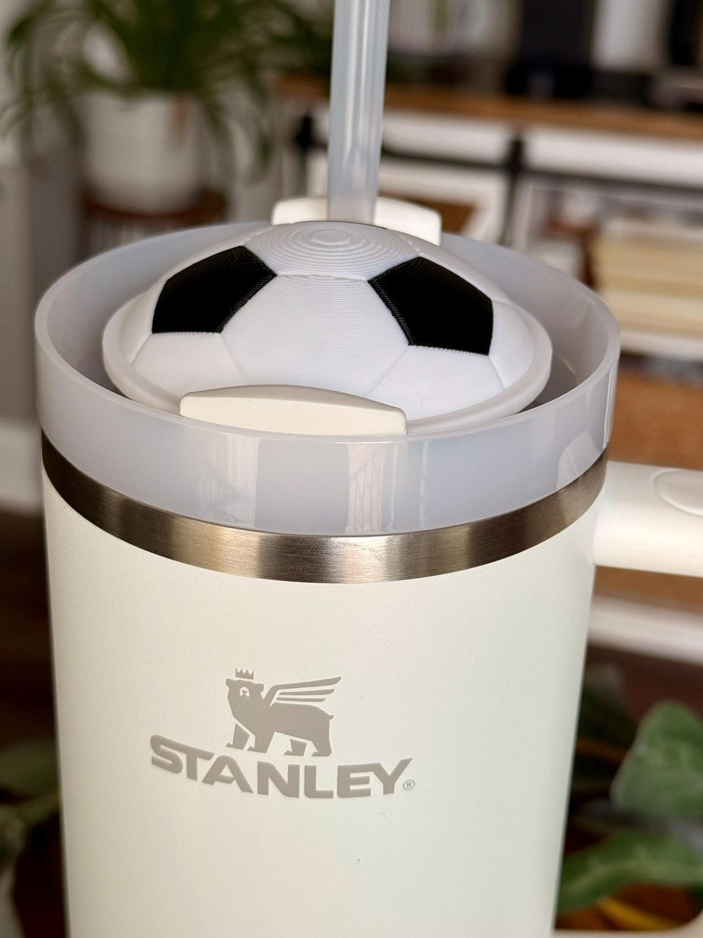 Soccer Stanley Topper for 30oz or 40oz Tumbler 3D Printed – Sports Cup Accessory, Custom Soccer Lid Decoration