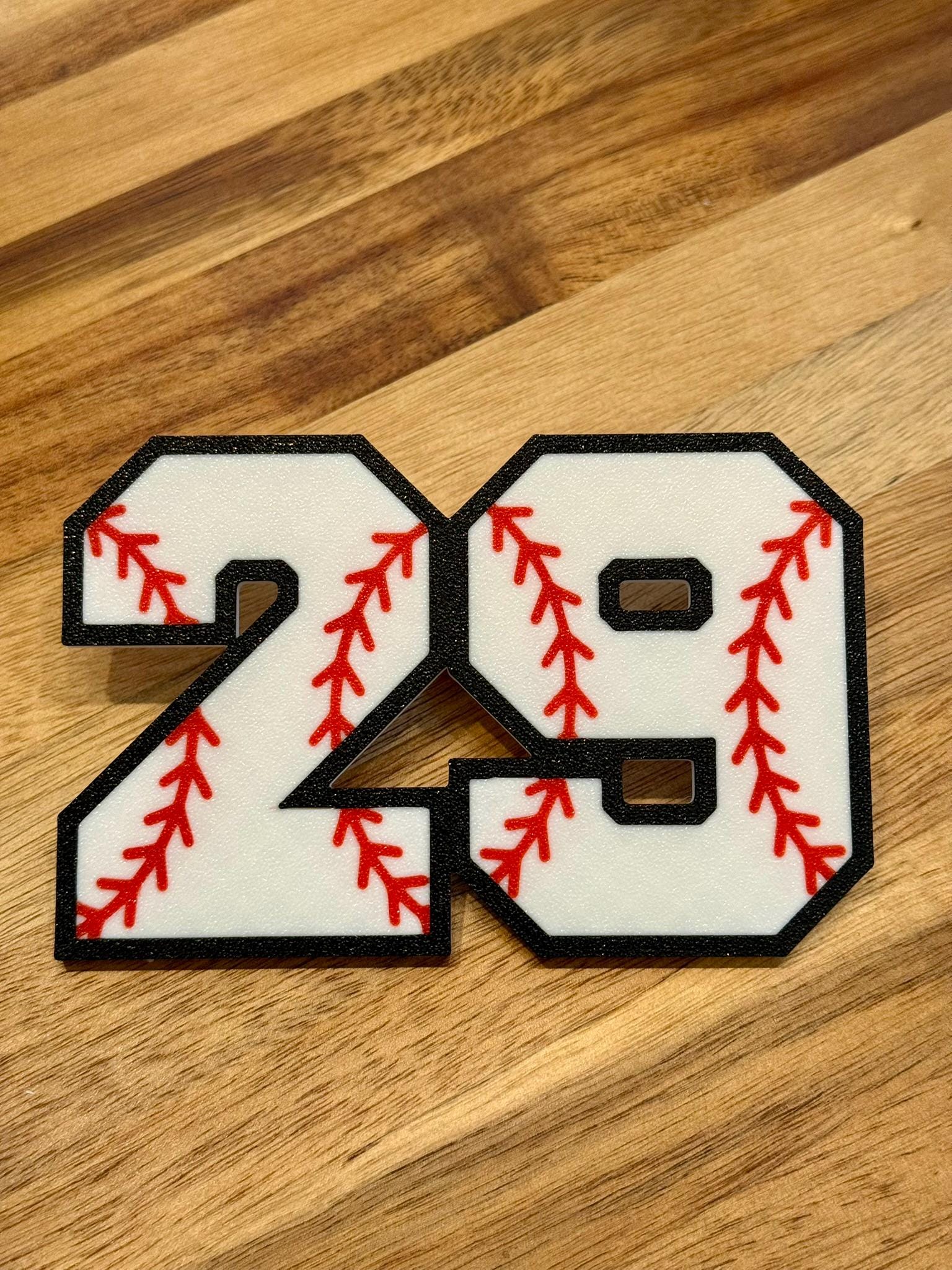 Baseball Number Bogg Bag Charms β Personalized 3D Printed Jersey Numbers β Custom Baseball Bag Tag β Approx. 3"x3"