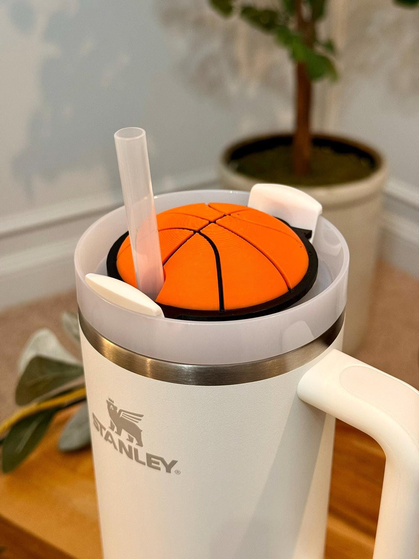 Basketball Stanley Tumbler Topper | Fits 20oz 30oz 40oz | Sports Cup Lid Cover | 3D Printed Accessory