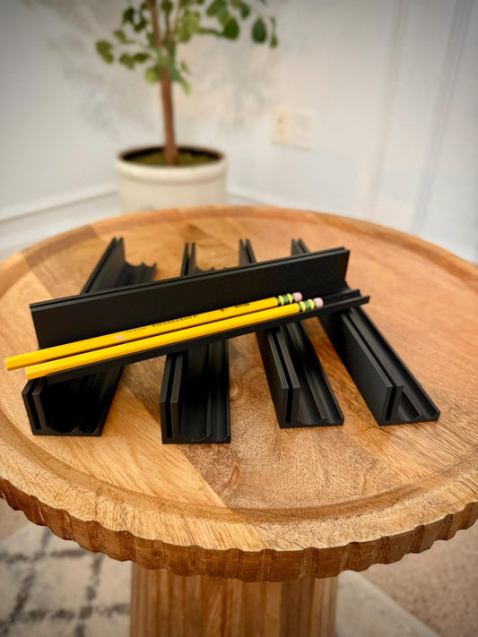 Classroom Desk Nameplate Holder with Pencil and Marker Slot – Durable 3D Printed Name Tag Base for Teachers & Students. 6 - PACK
