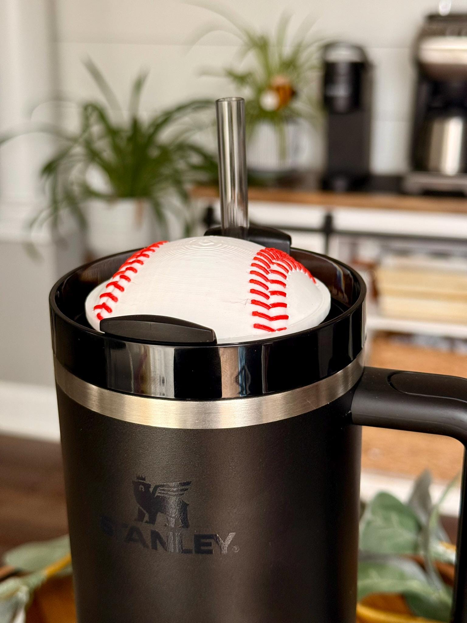 Baseball Stanley Topper for 30oz or 40oz Tumbler 3D Printed – Sports Cup Accessory, Custom Baseball Lid Decoration