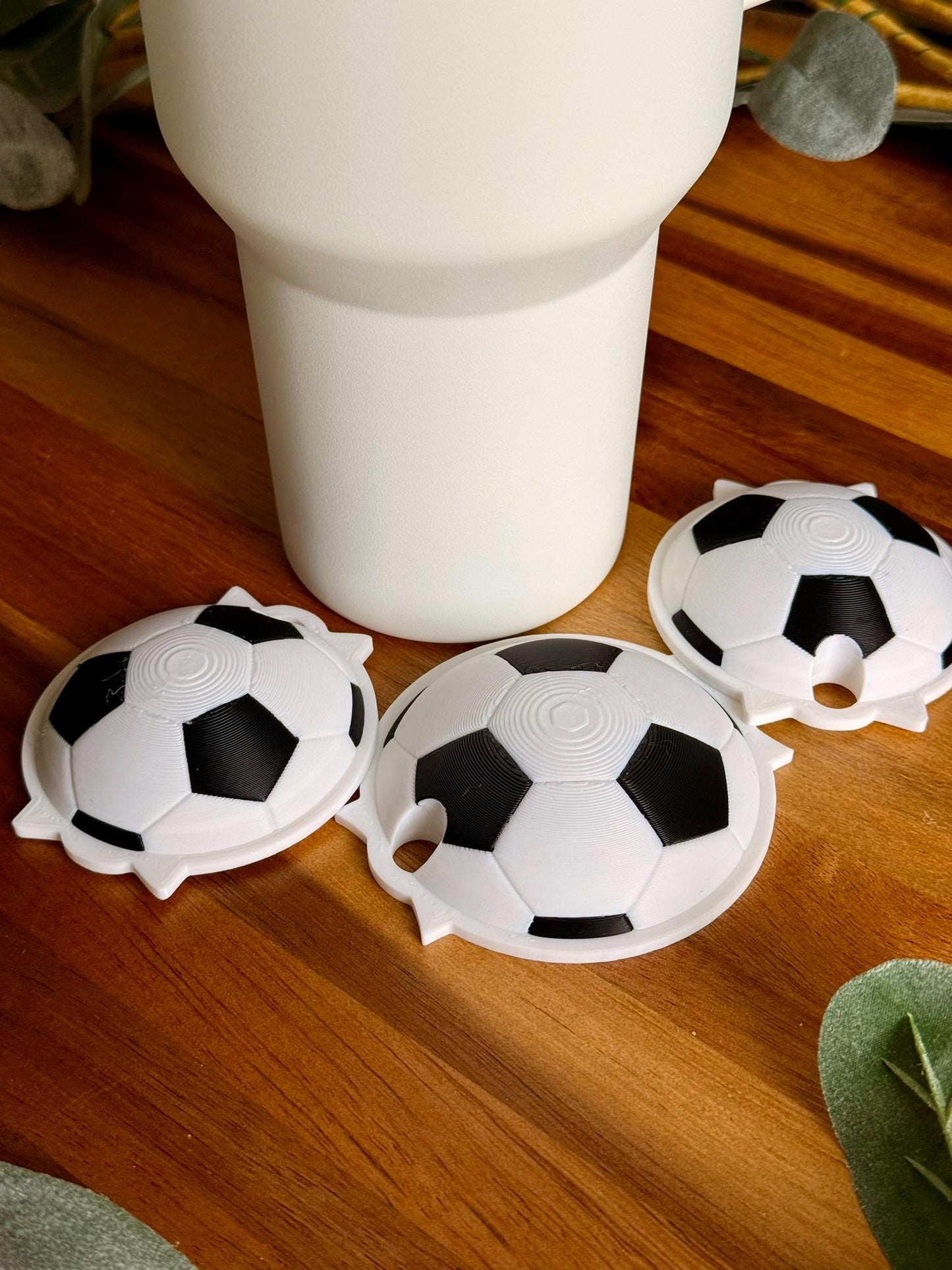 Soccer Stanley Topper for 30oz or 40oz Tumbler 3D Printed – Sports Cup Accessory, Custom Soccer Lid Decoration