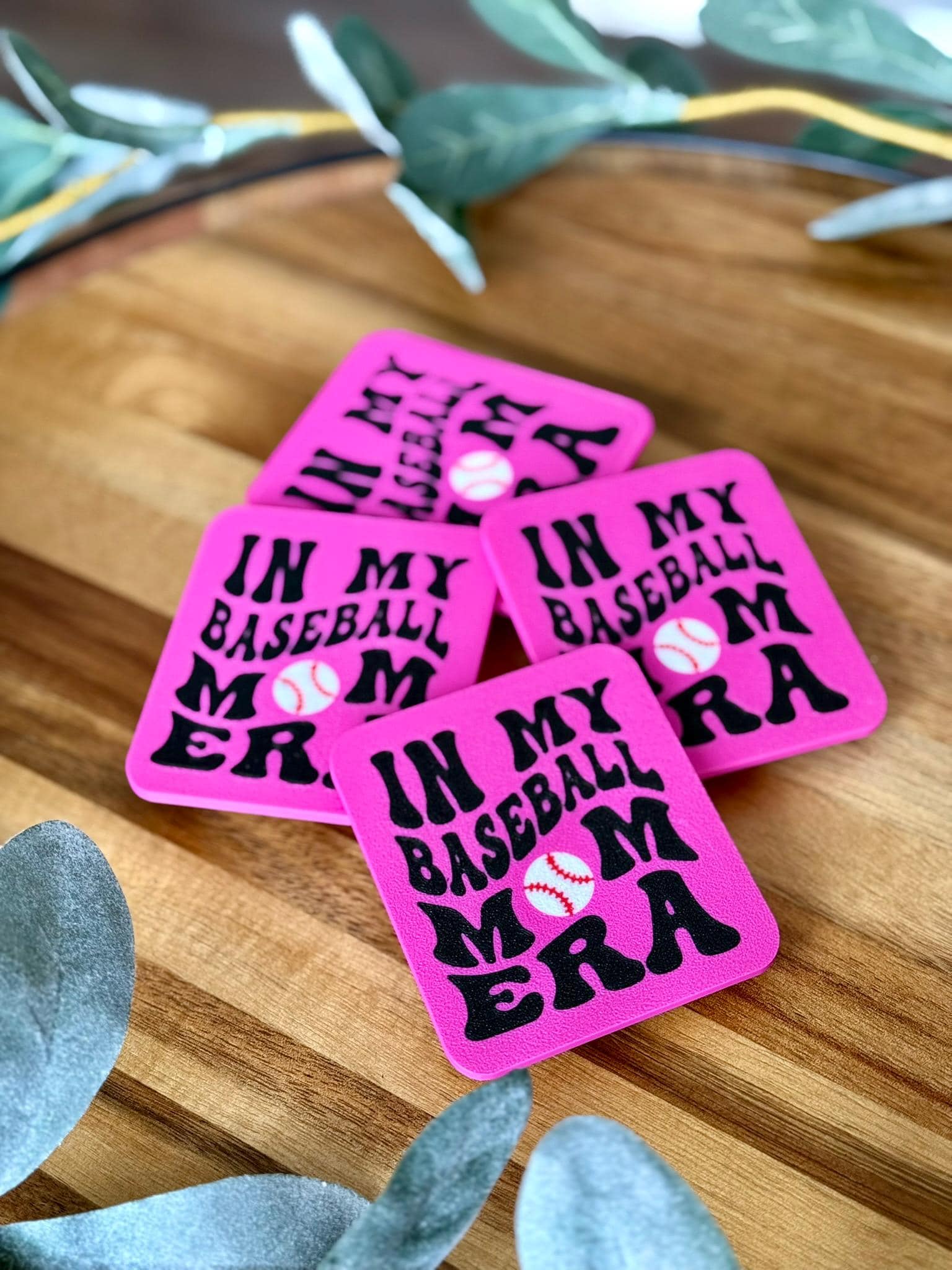 In My Baseball Mom Era Bogg Bag Charm – Taylor Swift Inspired Baseball Mom Accessory – Pink Bag Tag for Game Day – Swifty Gift