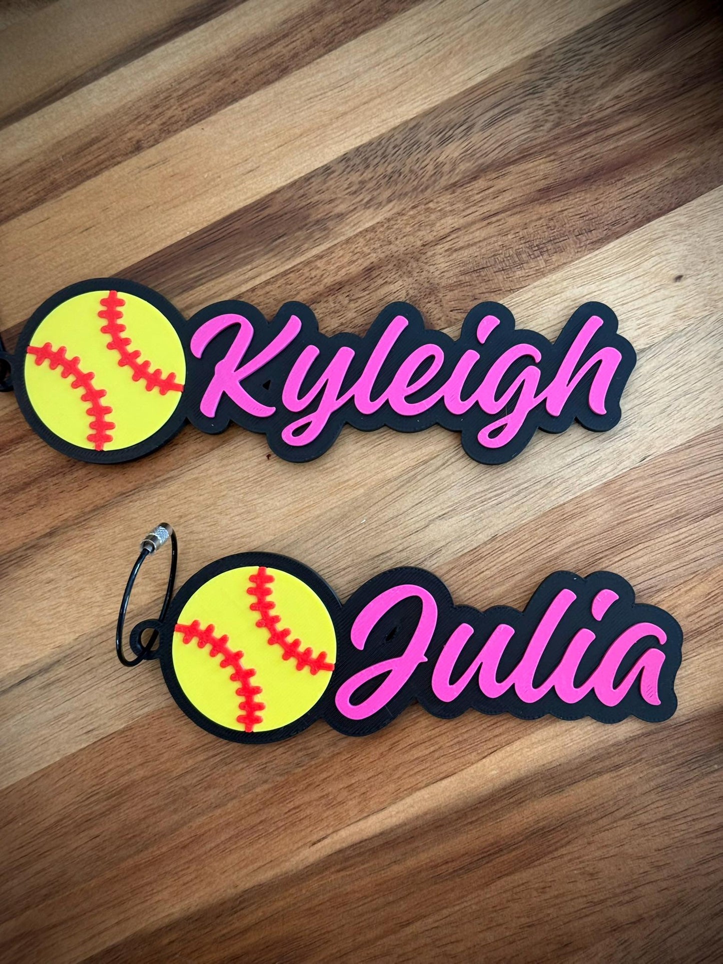 Personalized Softball Bag Tags | Custom Colors | Name Tag | Softball Bag | Customizable Softball Charm, Bat Bags, Backpacks, BAG SWAG