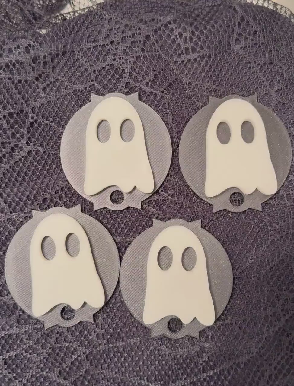 Glow-in-the-Dark Ghost Stanley Topper – 3D Printed Halloween Cup Accessory for 20oz, 30oz & 40oz Stanley Tumblers