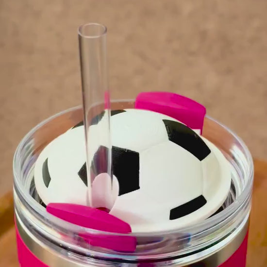 Soccer Stanley Topper for 30oz or 40oz Tumbler 3D Printed – Sports Cup Accessory, Custom Soccer Lid Decoration